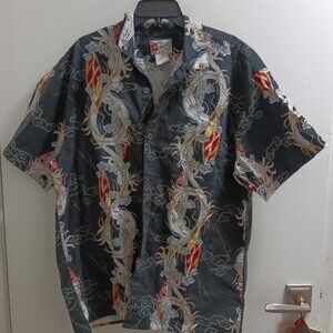 The Hawaiian Original, Men's Hawaiian, Dragon, Buttoned Top